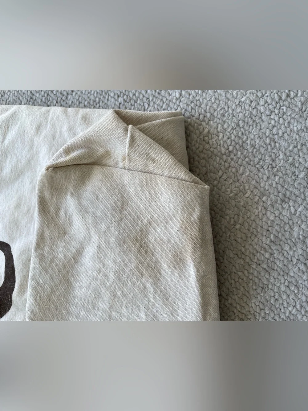 Vintage 80s Le Bag Cream Canvas Tote Bag, Cotton Canvas